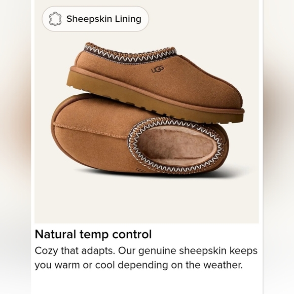 UGG Womens Slip On Slipper Tasman 2 Chestnut 1174470-CHE Women Size 8 NIB $150 - Picture 10 of 12